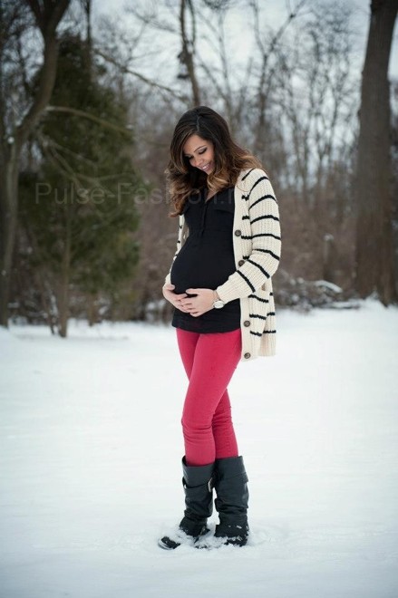 мода для беременных зима ^