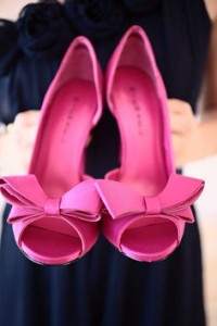 Розовые Туфли с бантами фото